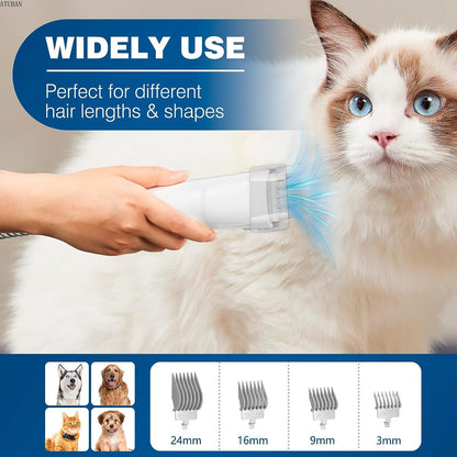 FurEase Pro Vacuum & Pet Grooming Kit with 2.3L Capacity Larger Pet Hair