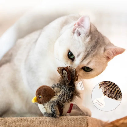 Pet Cat Toy – Sparrow and Mouse Shaped Simulation Sound Stuffed Toy