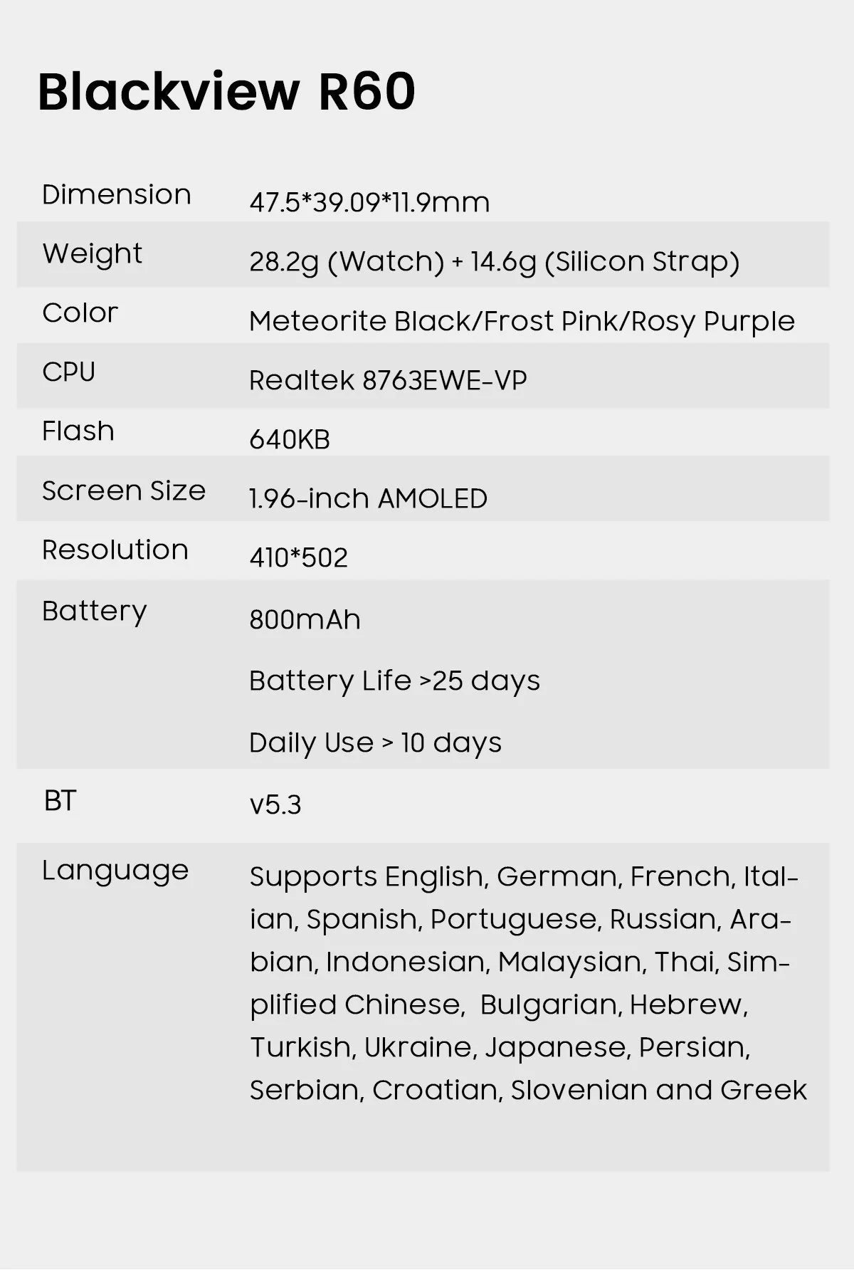 Blackview R60 Smartwatch Your All-in-One Wearable Companion