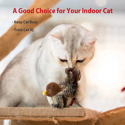 Pet Cat Toy – Sparrow and Mouse Shaped Simulation Sound Stuffed Toy