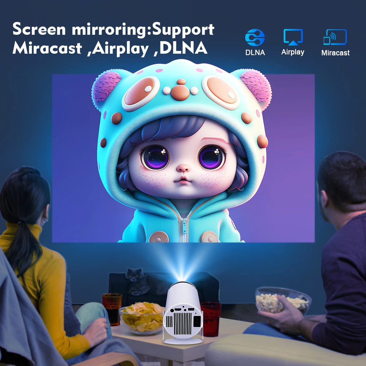 Magcubic Projector HY300 Pro 4K Android 11 Dual Wifi6 260ANSI Allwinner