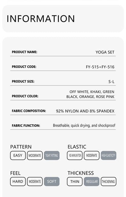 Yoga Clothing Set Women's Fitness Workout Underwear