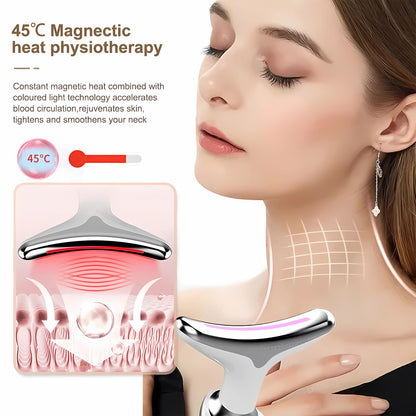 Neck Massager Facial Lifting Three Light Mode Electric Skin Tightener LED Beauty Instrument