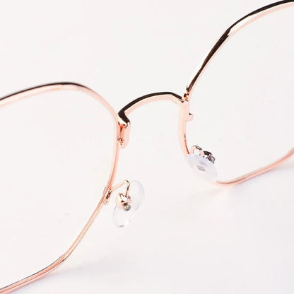 Fashion Anti Blue Light Round Glasses Ultra-Light Metal Frame