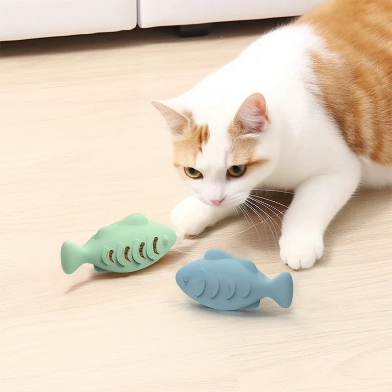 Cat Mint Bite-Resistant Silicone Toy – Fun and Healthy Playtime for Your Feline Friend