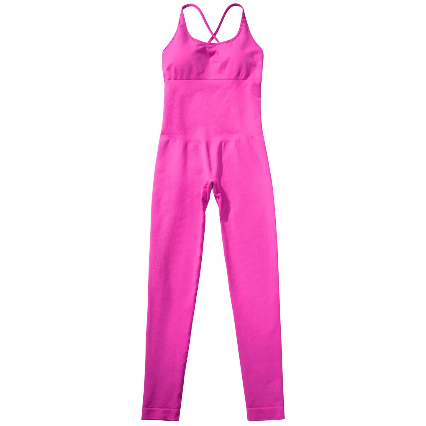 OMKAGI Women’s Full-Length Bodycon Jumpsuit – Sleeveless Athletic & Casual Wear