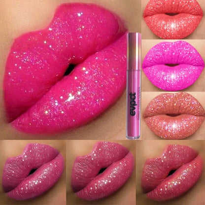 Waterproof Diamond Shimmer Glitter Lip Gloss 18 Colors