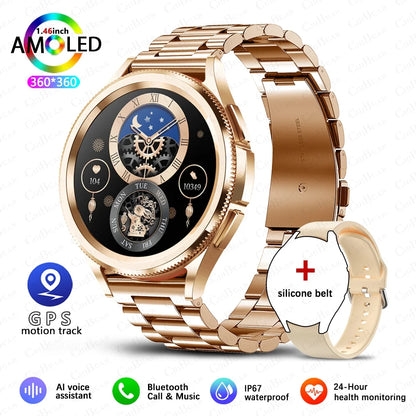 For Samsung Galaxy Watch 6 GPS Sport Smartwatch Men HD Screen GPS Fitness Tracker Waterproof