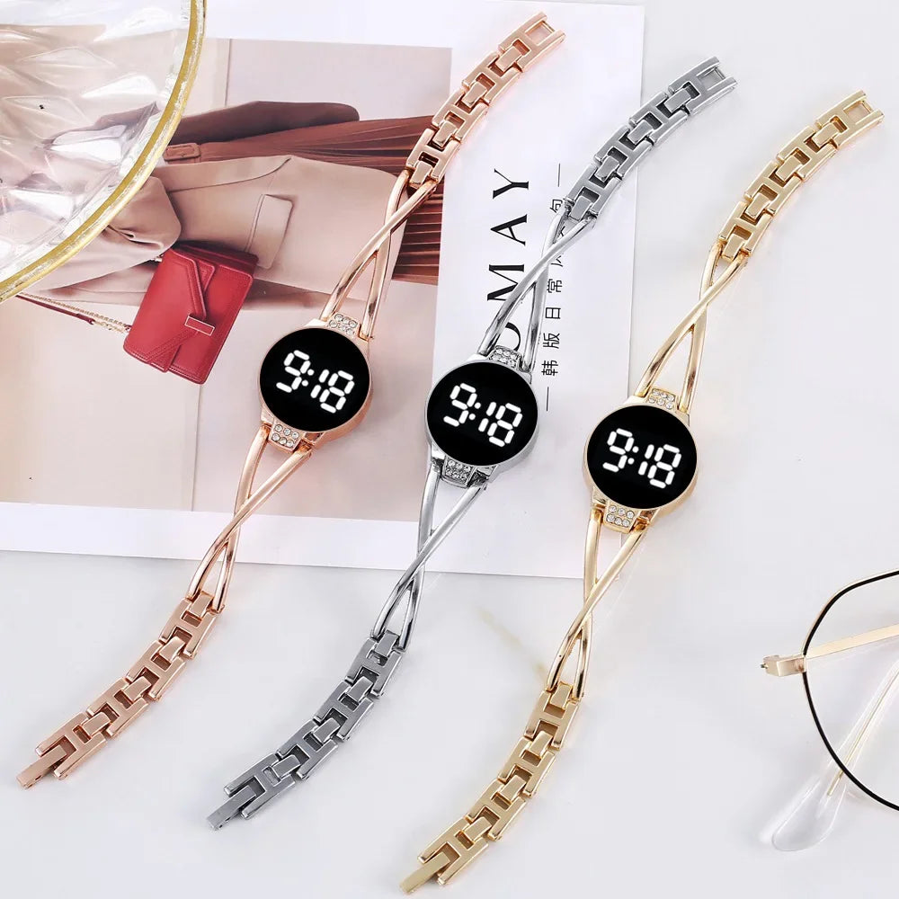 LED Fashion Watch for Women Touch Screen Ladies Time