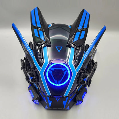 CyberGlow LED Tech Helmet – Futuristic Cosplay Mask