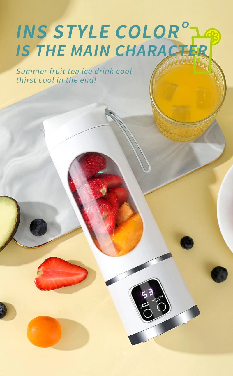 Xiaomi NanoBlend  450ml Fruit Juicer 8 Blades 3 Speeds USB Rechargeable Adjustable