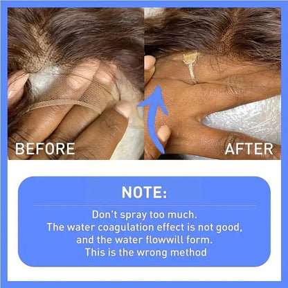 Melting and Holding Spray Glue-Less Hair