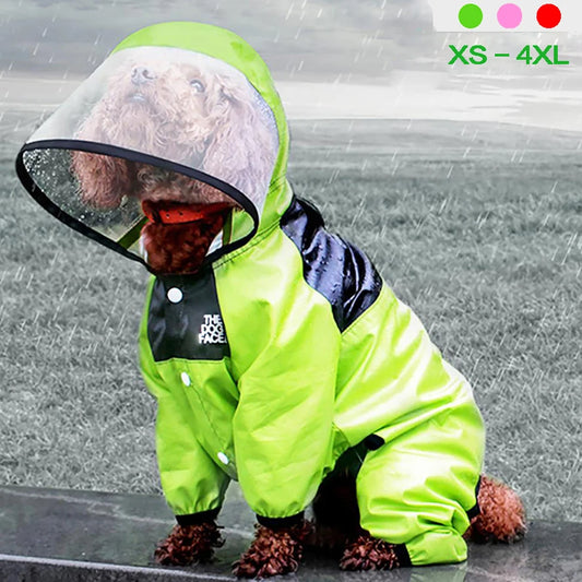 PawGuard Pet Dog Raincoat – The Dog Face Waterproof Jumpsuit