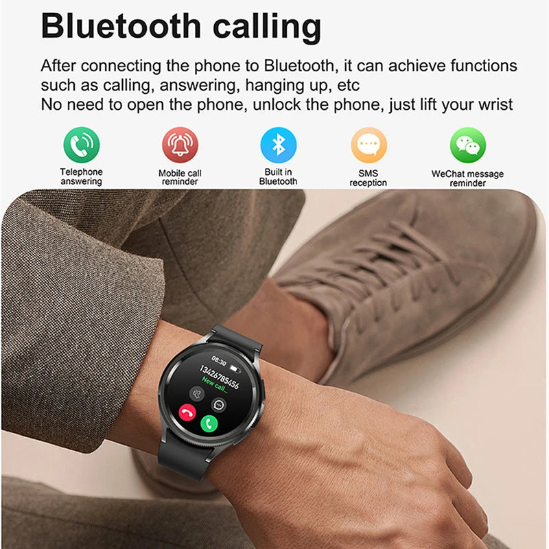 For Samsung Galaxy Watch 6 GPS Sport Smartwatch Men HD Screen GPS Fitness Tracker Waterproof