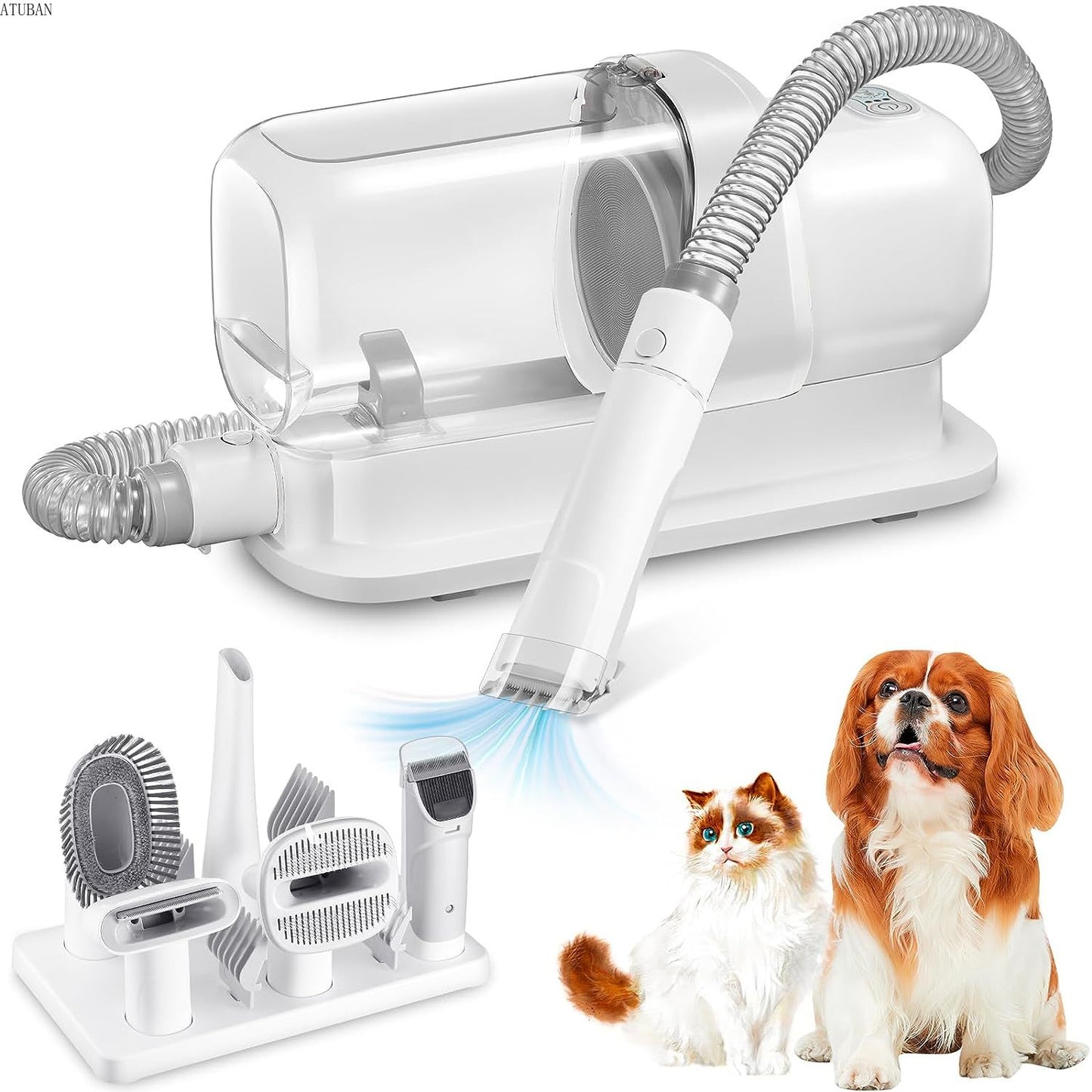 FurEase Pro Vacuum & Pet Grooming Kit with 2.3L Capacity Larger Pet Hair