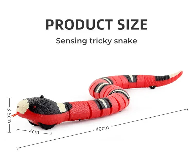 Pet Toys Cat Dog Pet Snake Toys Rechargeable Smart Sensor Snake Automatically Senses Obstacles and Escapes Children's Gift Toys