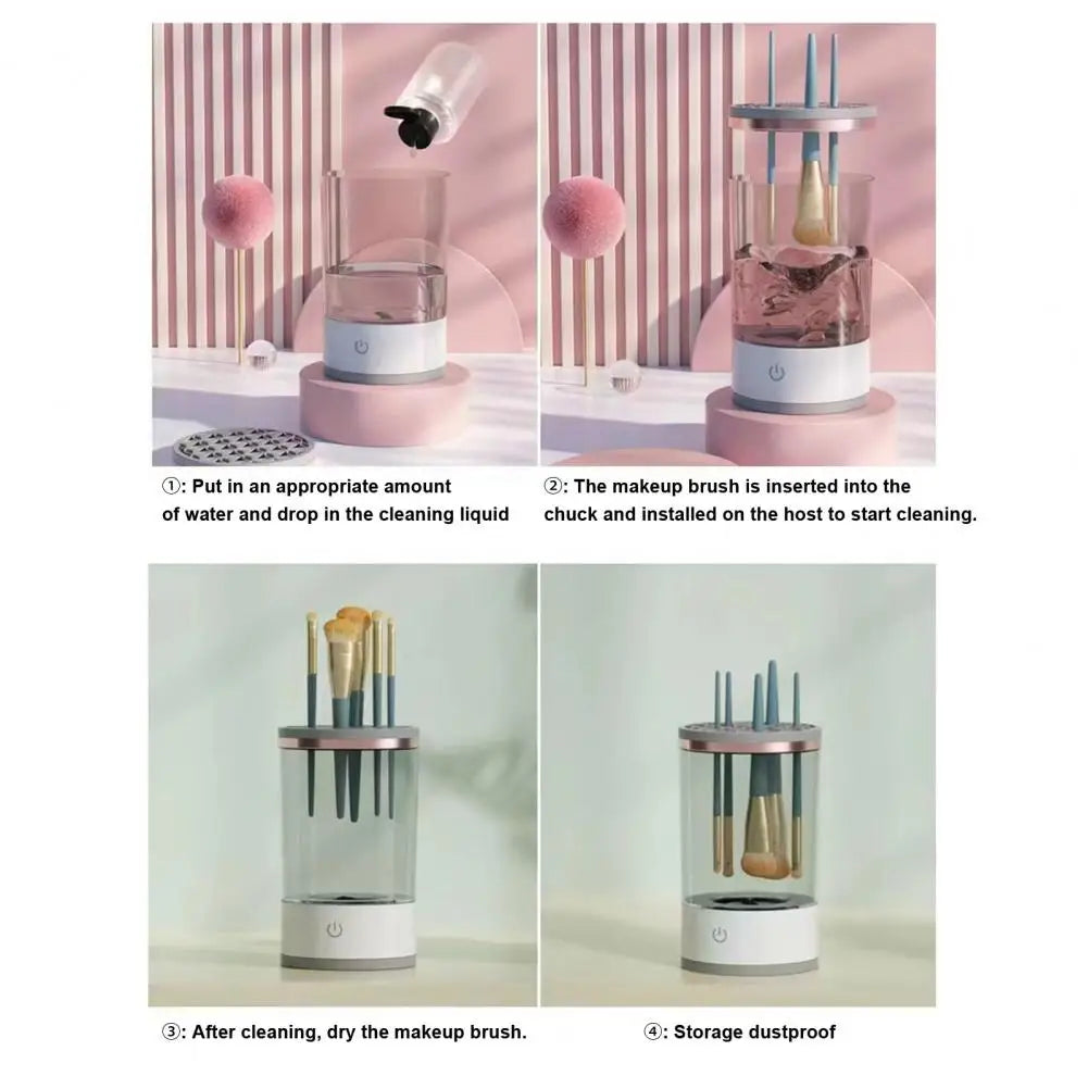 QuickClean Electric Makeup Rechargeable 7000RPM Washing Tool Container