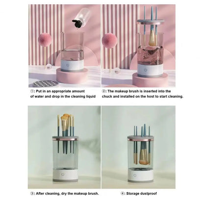 Electric Makeup Brush Cleaner Rechargeable 7000RPM Automatic Cosmetic Brush Cleaning