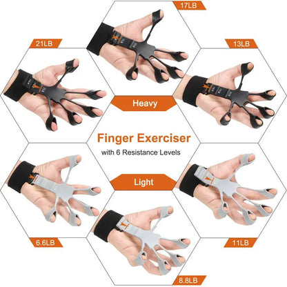 Silicone Gripster Hand Grip Finger Power Strengthener Stretcher Trainer