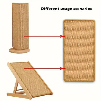 Natural Sisal Cat Scratcher Mat Cat Scratch Mats Horizontal Cat Floor Scratching
