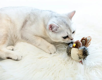 Pet Cat Toy – Sparrow and Mouse Shaped Simulation Sound Stuffed Toy
