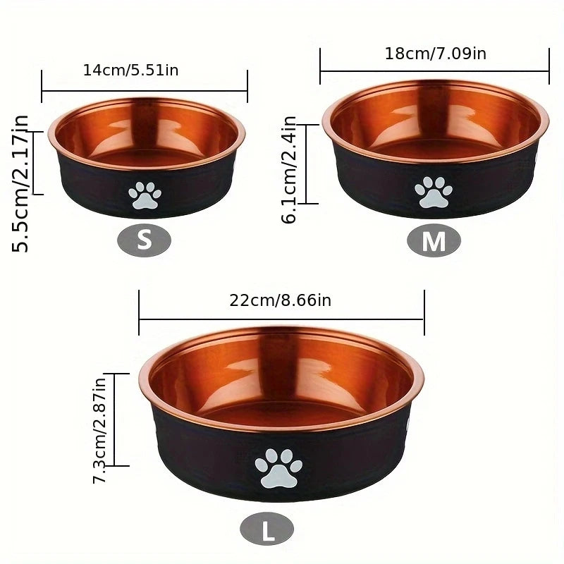 Stainless steel, non-slip feeding bowls for Dog and Cat of all sizes.
