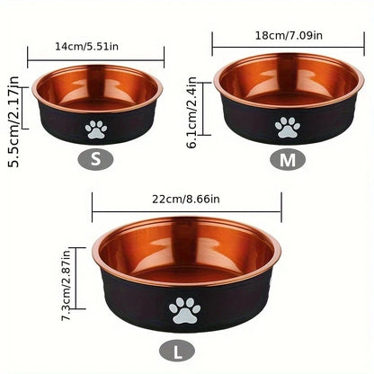 Stainless steel, non-slip feeding bowls for Dog and Cat of all sizes.