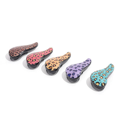 Leopard Print Detangling Hair Comb – Perfect for Wet &amp; Dry Hair
