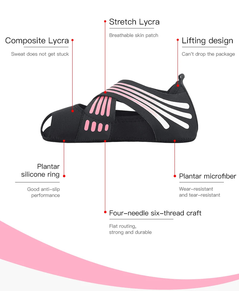 Gym Yoga Shoes Flat Soft Anti-slip Sole Ballet Fitness Dance