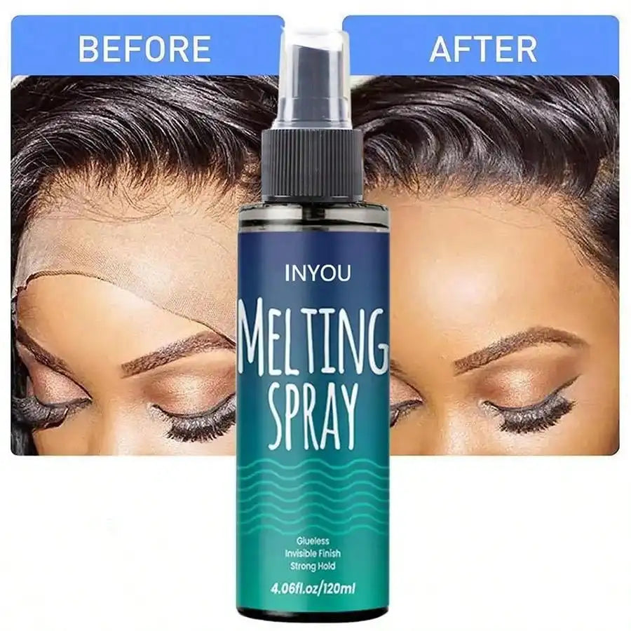Melting and Holding Spray Glue-Less Hair
