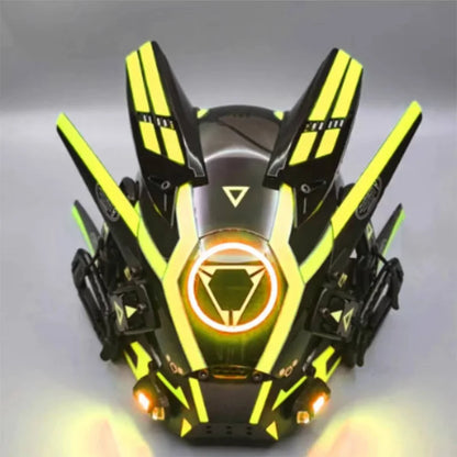 CyberGlow LED Tech Helmet – Futuristic Cosplay Mask