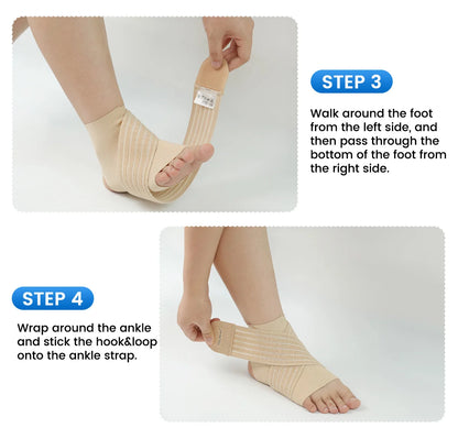 VELPEAU Adjustable Ankle Compression Sleeve for Achilles Tendonitis