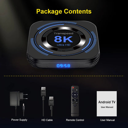 🎬 Transpeed Android 12 TV Box – Redefine Your Home Entertainment