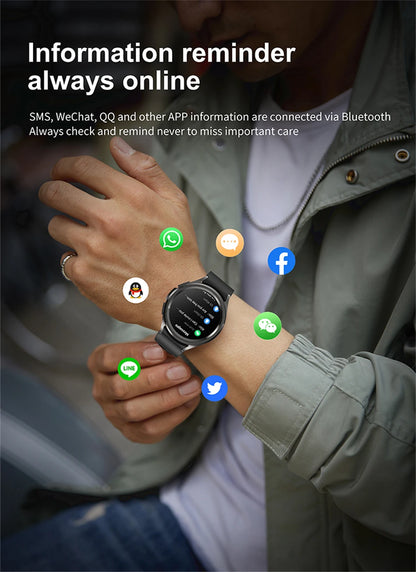 For Samsung Galaxy Watch 6 GPS Sport Smartwatch Men HD Screen GPS Fitness Tracker Waterproof