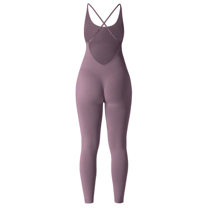 OMKAGI Women’s Full-Length Bodycon Jumpsuit – Sleeveless Athletic & Casual Wear