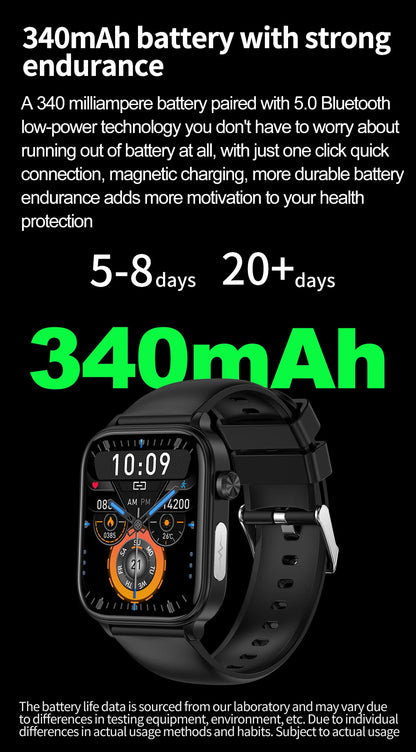 The LIGE Smart Watch offers a vibrant display, health tracking, and seamless connectivity in a sleek, water-resistant design—ideal for the modern man.