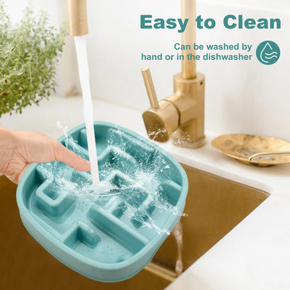 Pet Dog Slow Feeder Bowl Fun Non Slip Anti-Gulping