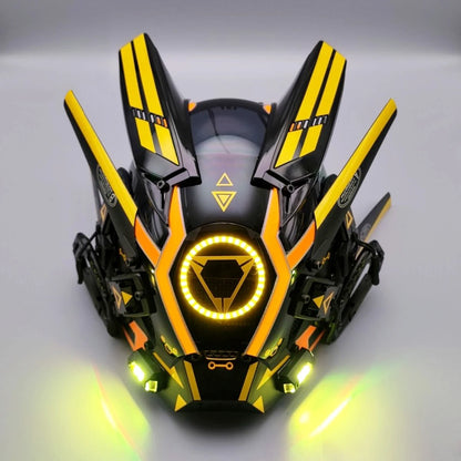 CyberGlow LED Tech Helmet – Futuristic Cosplay Mask