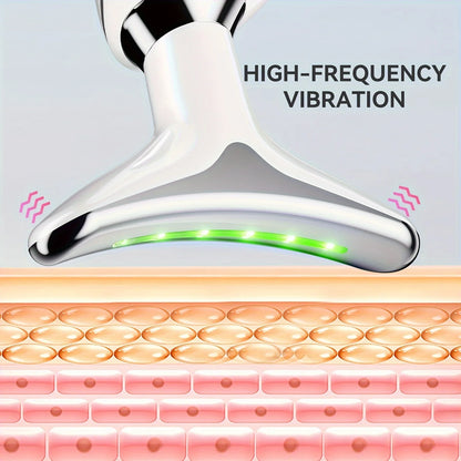 Neck Massager Facial Lifting Three Light Mode Electric Skin Tightener LED Beauty Instrument