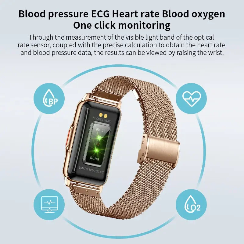 LIGE Smart Watch Women Full Touch Screen Bluetooth Call IP67 Waterproof