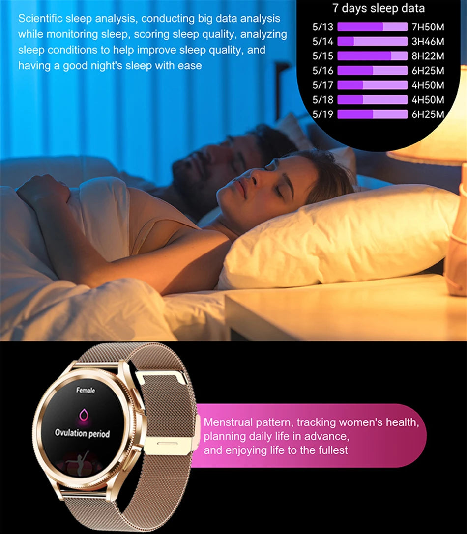For Samsung Galaxy Watch 6 GPS Sport Smartwatch Men HD Screen GPS Fitness Tracker Waterproof