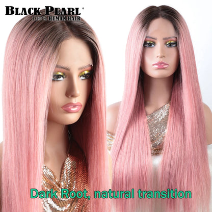 Human Hair Preplucked Wigs Straight Lace Front  For Women Brazilian