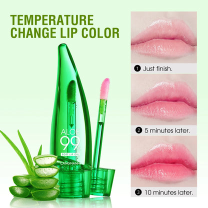 Batom Natural de Aloe Vera Lip Tint Longa Duração À Prova D'Água Hidratante
