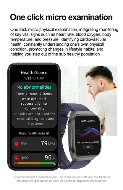 GUHUAVMI Uric Acid Blood Fat Smart Watch – Advanced Health Monitoring at Your Fingertips