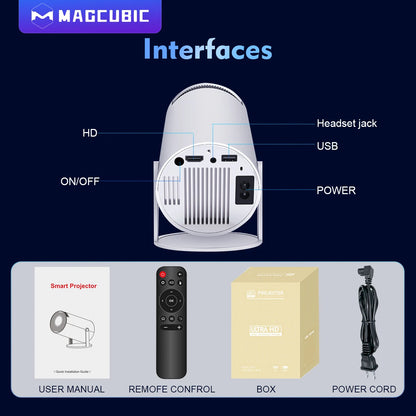 Magcubic Projector HY300 Pro 4K Android 11 Dual Wifi6 260ANSI Allwinner