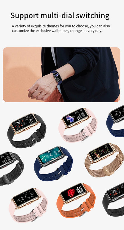 LIGE Smart Watch Women Full Touch Screen Bluetooth Call IP67 Waterproof