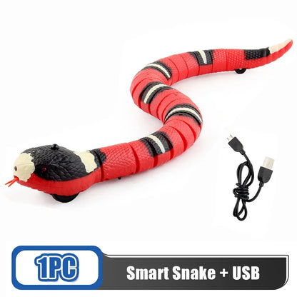 Pet Toys Cat Dog Pet Snake Toys Rechargeable Smart Sensor Snake Automatically Senses Obstacles and Escapes Children's Gift Toys