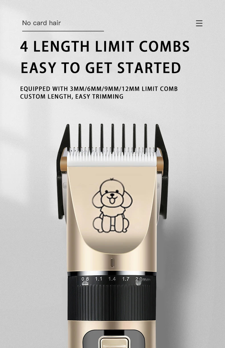 Portable Pet Hair Remover Chipper Grooming Electric Waterproof