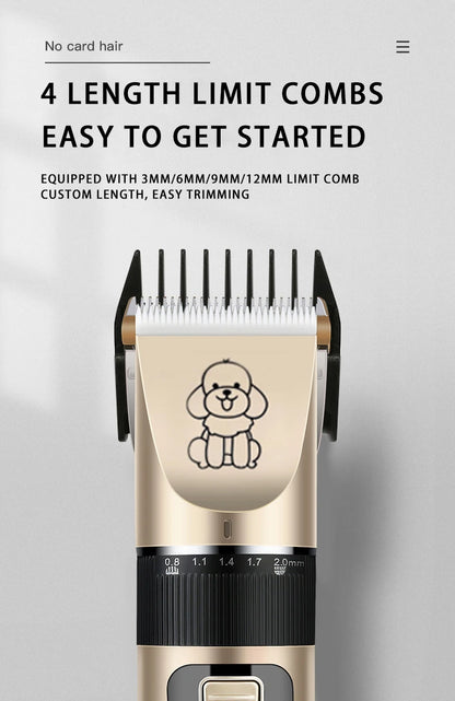 Portable Pet Hair Remover Chipper Grooming Electric Waterproof