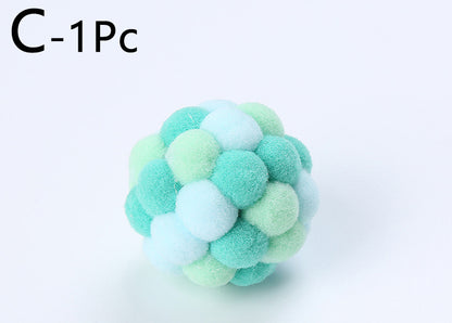 Interactive Plush Cat Toy Balls – Colorful Teaser Toys for Cats